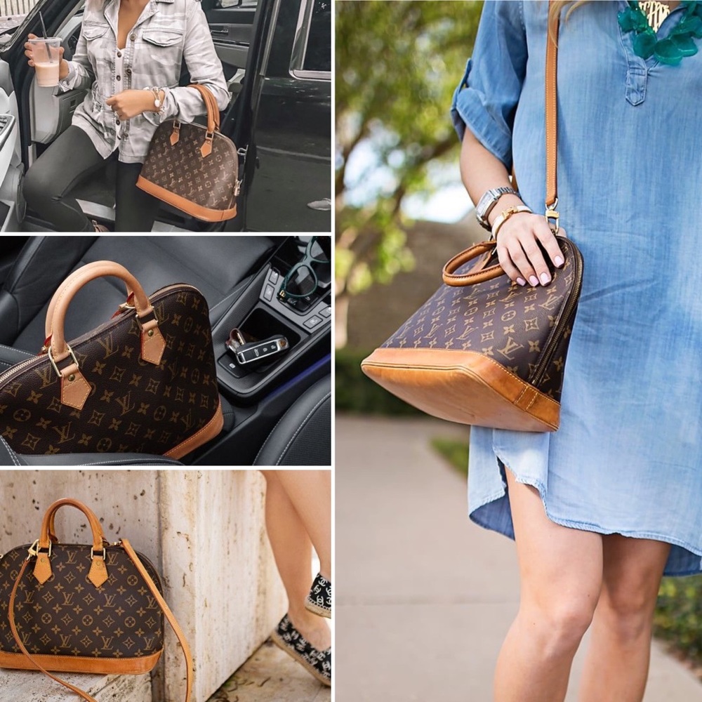 Louis Vuitton vintage Alma PM w/dust cover monogram leather MINT condition RARE - Picture 6 of 6